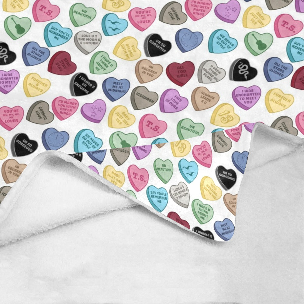 TS Conversation Hearts Blanket - 50x60
