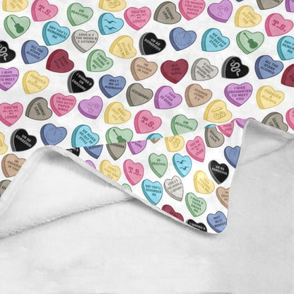 TS Conversation Hearts Blanket - 50x60