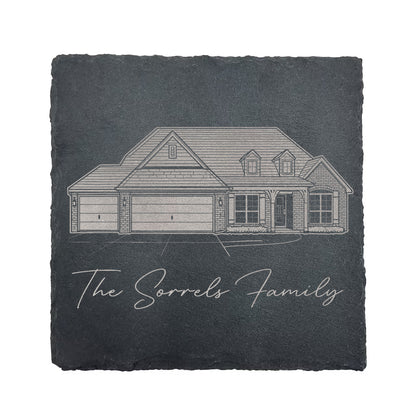 Slate engraved coasters - Housewarming gift