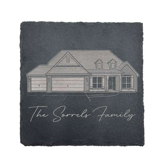 Slate engraved coasters - Housewarming gift