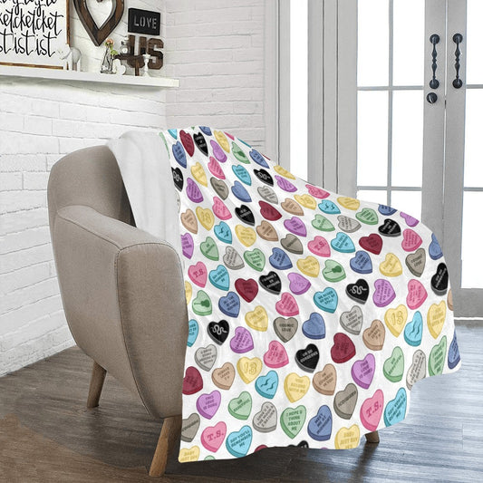 TS Conversation Hearts Blanket - 50x60