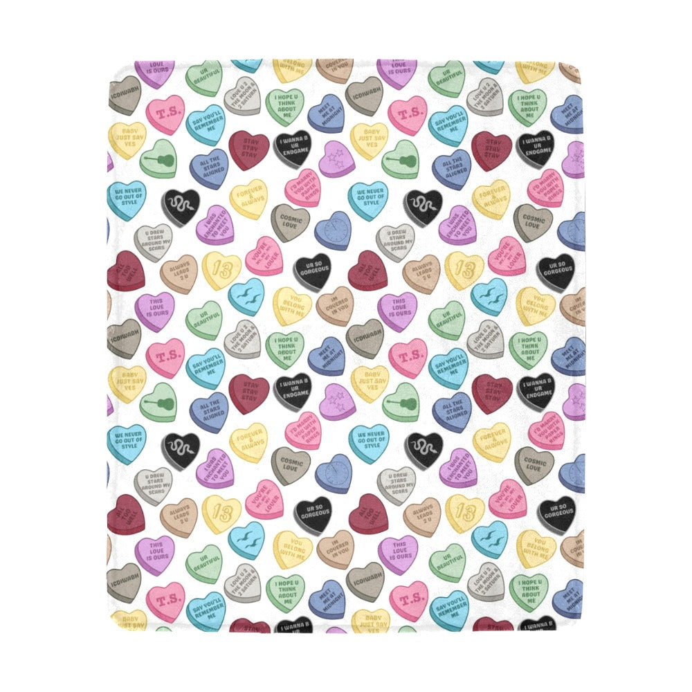 TS Conversation Hearts Blanket - 50x60